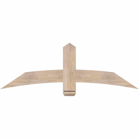 Ekena Millwork Bellingham Smooth Timber Gable Bracket, Douglas Fir, 60"W x 20"H x 1 1/2"D x 5 1/2"F, 8/12 Pitch GBW060X20X0206BEL00SDF